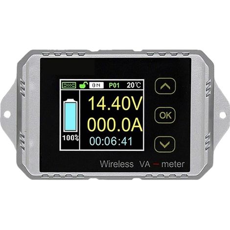 Testeur de charge de batterie TVA1300 100V 300A Sauvegarde de la capacité de la batterie de la batterie de l'ampèremètre sans fil Couleur de Coulomber 1 2V 24V 48V Compteur d'écran couleur (1/5)