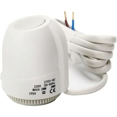 Vanne de chauffage au sol 230V/24V, 1 pièce, NC/NO AC, actionneur de chauffage électrique, distributeur d'eau for thermostat de chauffage au sol(Normal close,24V) (1/4)