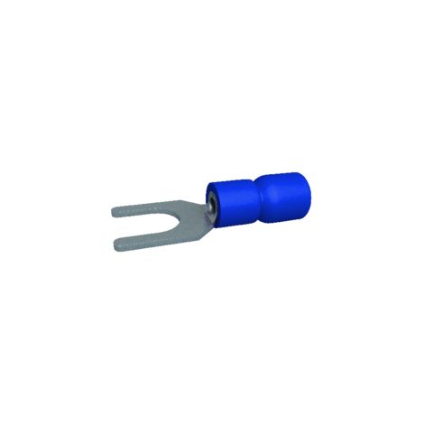 cosses fourche pour vis de 3 mm bleu - boite de 100