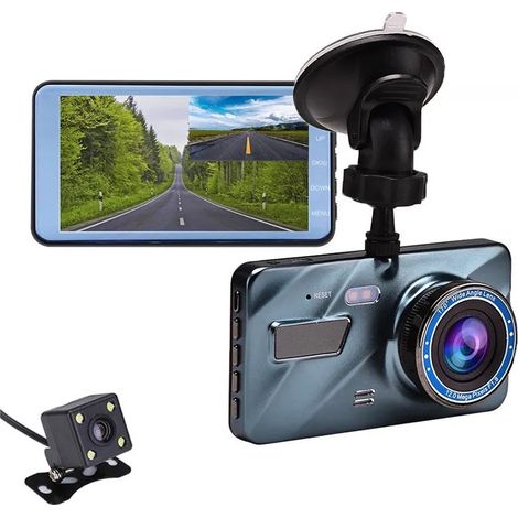Enregistreur vidéo embarqué HD GT900 pour voiture, avec enregistrement en boucle, caméra avant et arrière double. (1/5)
