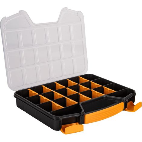 Boîte de Rangement 20 compartiments Amovibles - Organiseur Transparent Multifonction pour Petites Pièces Vis, Boulons VITO