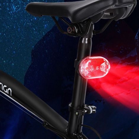 Feu arrière vélo LED rouge, lampe de selle extérieure, signal de sécurité lumineux rouge (1/5)