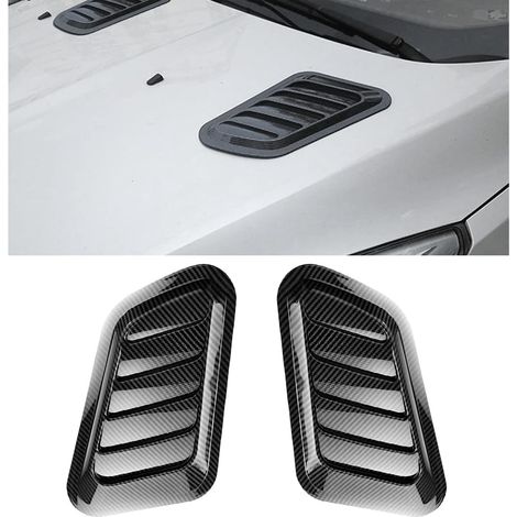 Prises d'air de capot universelles en ABS, cache-prise d'air décoratif pour capot turbo (noir carbone)