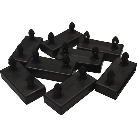 Altobuy – Lot de 8 embouts noirs pour sommier AltoLattes – Compatible avec lattes 53x8mm – Structure en plastique – Dimensions 6x3xH3cm (1/5)