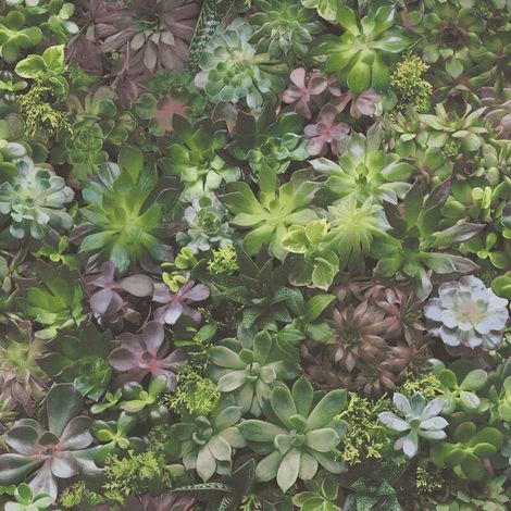 Galerie Evergreen Purple Leaves Wallpaper Botanical Paste The Wall Vinyl (1/4)