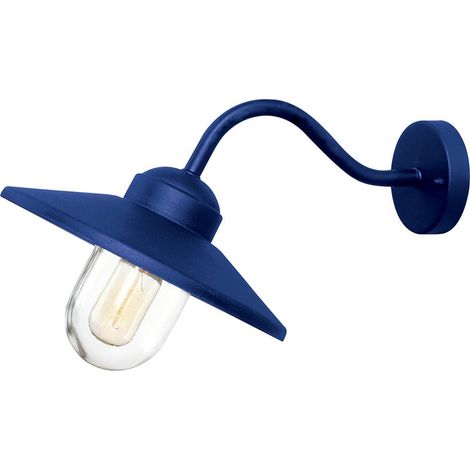 Elstead Klampenborg Lanterne Murale Extérieure 1 Lumière Bleu Marine IP44 (1/5)