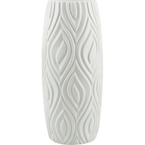 Vase décorative plastique PP solide et élégante modèle 8x23cm en trois coloris (Blanc, Rose, Bleu) incluant un seul vase dans la commande (1/5)