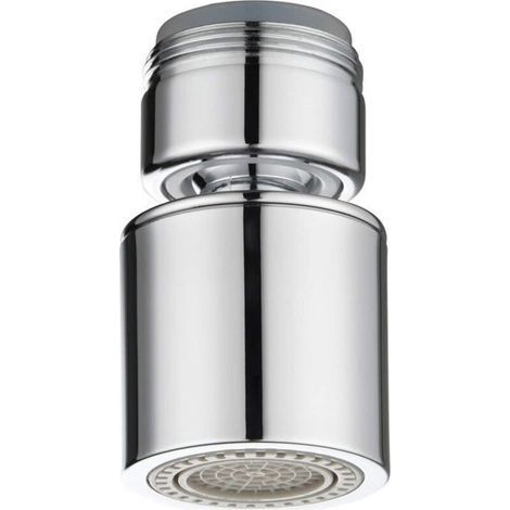 Aeratore per rubinetto in ottone girevole a 360°, 2 modalità, regolabile per il risparmio idrico, filettatura maschio da 24 mm, AFA009-MCJ (1/3)