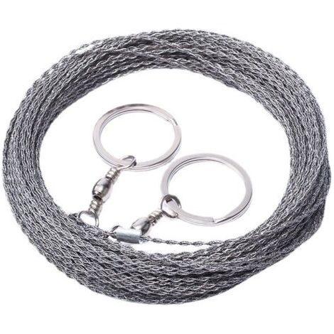 Scie à fil extérieure de 10 mètres de long, câble de survie pour scie à fil, corde de coupe de fil de tronçonneuse en acier inoxydable épaissi
