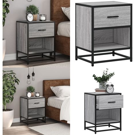vidaXL Nachttisch Grau Sonoma 40x31x50 cm Holzwerkstoff (1/5)