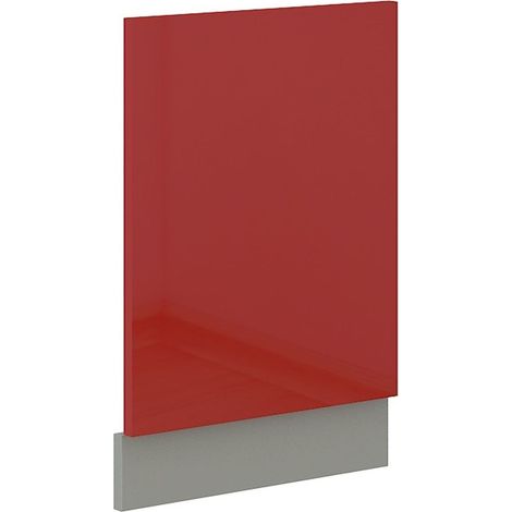 Frontblende Geschirrspüler integriert 45 cm Rot Hochglanz Küche Rose Bianca (1/2)