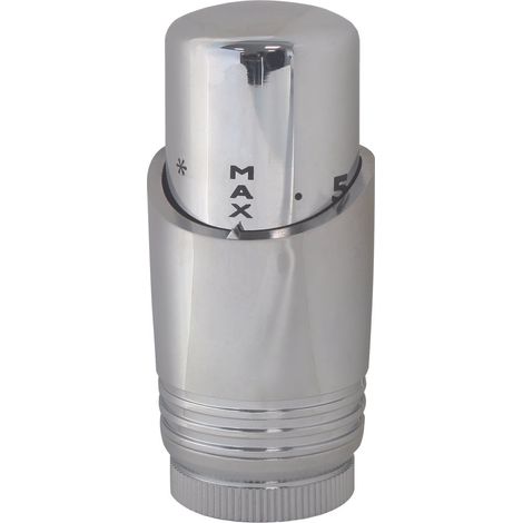 Tête thermostatique M30x1,5 design chrome pour sèche-serviette
