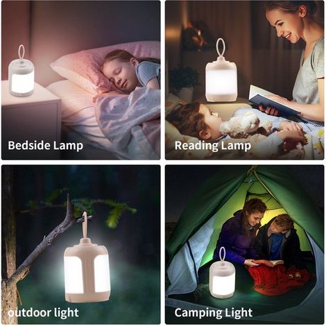 Lampada da campeggio a LED, 4 livelli di luminosità, luce notturna per uso interno ed esterno, illuminazione di emergenza, lanterna da tenda, impermeabile IPX4 per il campeggio (1/5)