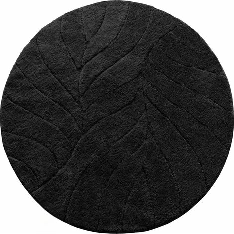 Tapis de bain Maris Tapis de bain rond Noir 120 cm de diamètre (1/4)
