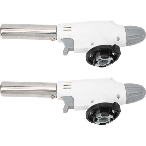 Lot de 2 chalumeaux à gaz de soudage portables pour barbecue, camping et chauffage. Mini allumeur portable. (1/5)