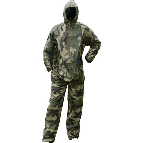 Ensemble de pluie imperméable polyester camo CE M à 3XL (1/5)