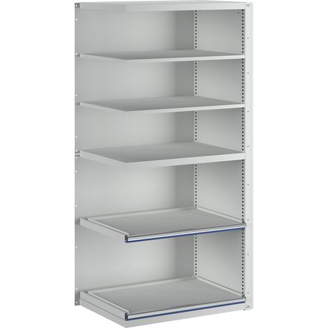 LISTA, Rayonnage à tiroirs, 3 tablettes universelles, 2