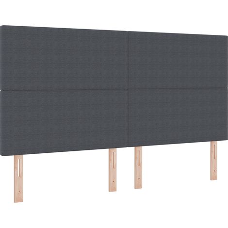 vidaXL Tête de lit Gris foncé 180 cm Tissu en velours côtelé