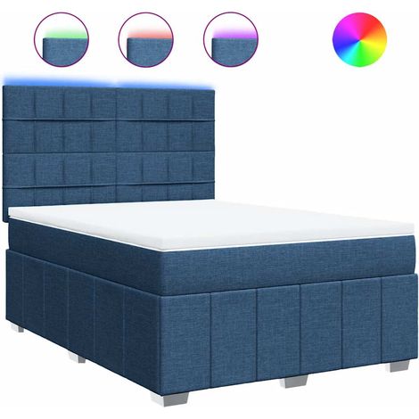 Maison Exclusive - Boxspringbett mit Matratze Blau 140x190 cm Sto