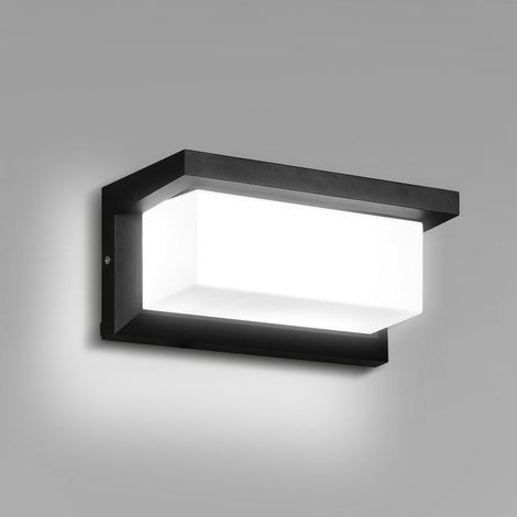 Applique murale LED W Capteur Éclairage extérieur avec détecteur de mouvement Patio Jardin froid 18 IP65 Blanc (1/4)