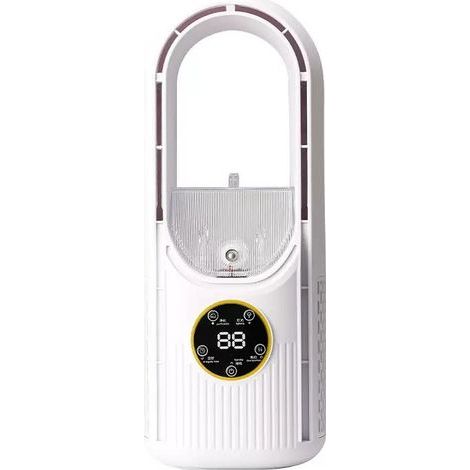 Ventilateur colonne silencieux sans pales – 35 dB – 6 vitesses – Humidification – Minuterie 6H – Écran LED – Pour chambre et salon