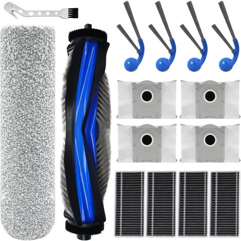 Zubehör Ersatz für Ecovacs Deebot X8 Pro Omni, X8 Omni/ T80 Pro Omni / T80 OMNI / T80 Pro Staubsauger Ersatzteil, 2 Hauptbürste,4 Staubbeutel,4 Seitenbürsten,4 Filter (1/5)