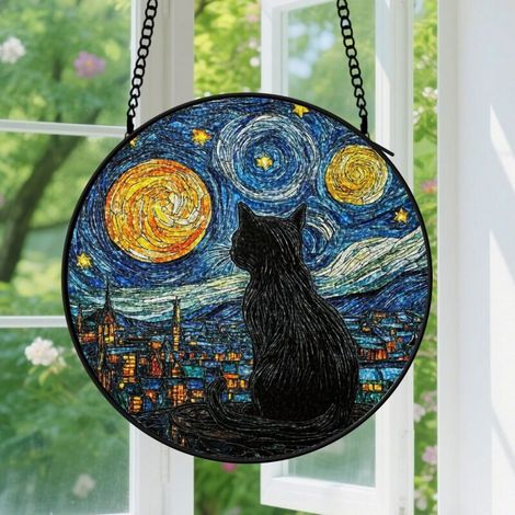 Capteur de soleil en vitrail - décoration spirituelle 15cm (1/4)