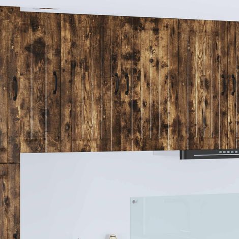 vidaXL Meuble mural LUCCA Chêne fumé 80 x 31 x 80 cm Bois d'ingénierie