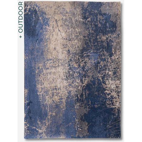 Cracks design - Tapis abstrait Mad Men - Bleu Abysse - 80 x 150 CM (1/5)