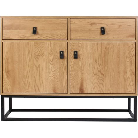 Buffet bois et metal 100x80x29 cm