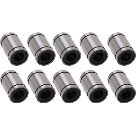 Lot de 10 roulements linéaires LM10LUU en acier allié à billes pour imprimante 3D et machine de gravure. (1/5)