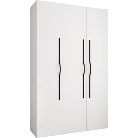Armoire Hartford 563, Blanc, 246x150x42cm, Portes d'armoire: Avec des charnières, Nombre d'étagères: 0 (1/5)