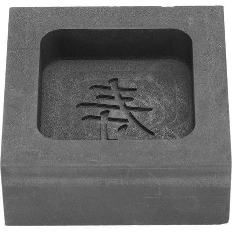 Moule de coulée en graphite stable thermiquement, lingotière pour or et argent, caractère chinois C, moule de fonderie haute température (1/5)