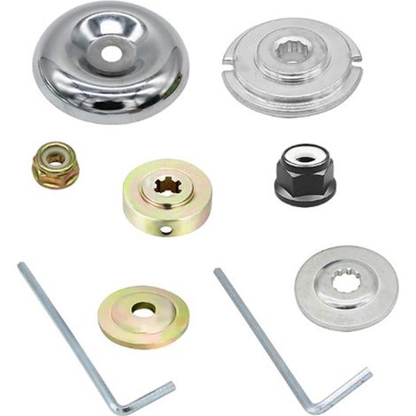 9x Kit Adaptateur Débroussailleuse, Acier Inoxydable, Plaques 6 et 10 Dents, Pour Modèles FS120 FS130 FS200 (1/5)