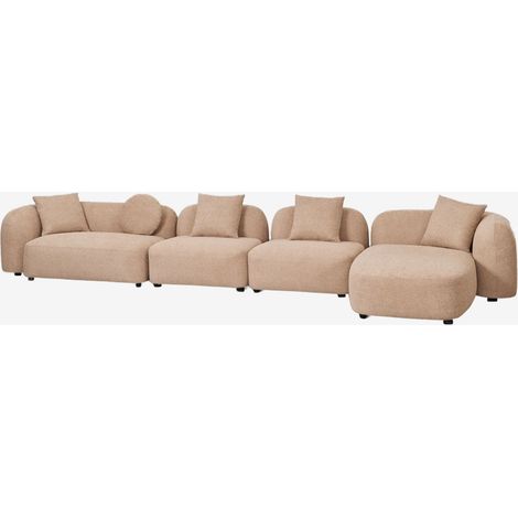 SKLUM Modulares Sofa mit rechter Chaiselongue, 4-teilig, aus Chenille Coco                                   