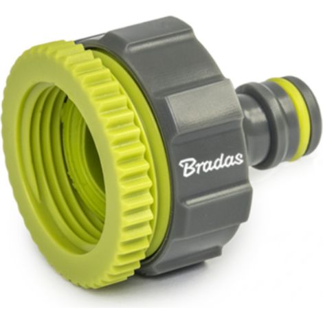Raccord pour robinet 2 en 1 de 3/4 à 1 pouce Bradas LE-02199K (1/3)