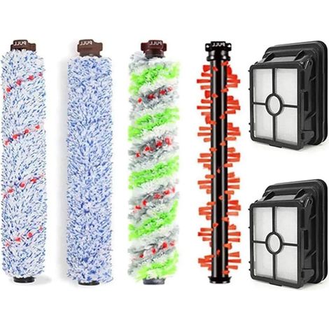 3-in-1-Zubehörset: 1 multifunktionale Hauptbürste + 1 rotierende Tierhaarbürste + 1 Teppichbürste + 1 Bodenbürste + 2 Filter, passend für Bissell CrossWave 1866, 1785, 1926 und 1868 Staubsauger