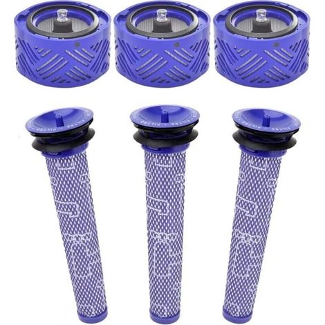 Lot de 6 Filtres HEPA Compatible Aspirateur Dyson V6 DC58 DC59 DC62 DC72 DC74 SV03 SV09 (1/4)