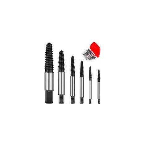 Pièces Extracteur de Vis Cassée, Tourne a Gauche Extracteurs de Boulon, Tournevis à Gauche, Jeu D'extracteurs de Vis Goujons de 4-25mm pour Desserrer et Enlever les Vis Bloquées ou Cassées (1/5)