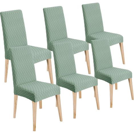 Stuhlhussen 6er Set, Universal Esszimmerstuhlbezug, abnehmbar, waschbar, Matcha Grün (1/5)