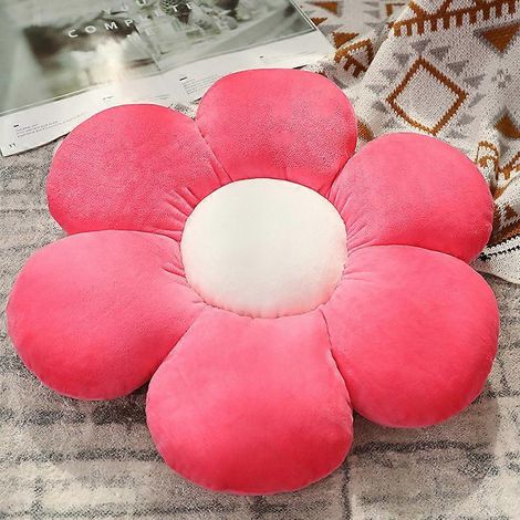 Blumenkissen, Bodenkissen mit Blumenmuster, Sitzkissen mit Blumenmuster, Blumenkissen zum Fernsehen, geeignet für Kinder und Jugendliche, rosa (1/5)