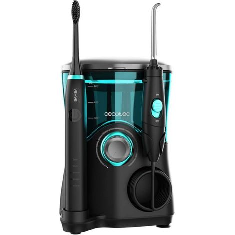 Cecotec – Hydropulseur ToothCare Jet Clean – 10 niveaux de pression – Réservoir 600 ml – 7 canules pour nettoyage complet – Brosse à dents sonique 5 modes