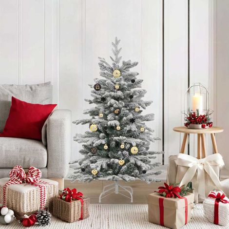 Weihnachtskugel-Set 40 pcs Schwarz und Gold Kunststoff