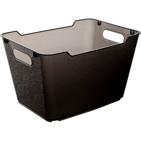 Caja de Almacenaje, Polipropileno, 12 l, Lotta, Gris cristal, 35.5x23.5x20 cm (1/2)