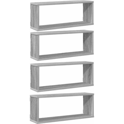Maison Exclusive - Würfelregale 4 Stk. Grau Sonoma 60x15x23 cm Ho