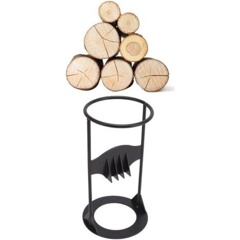Séparateur de Bûches Portable pour Bois de Chauffage - Outil de Coupe en Métal pour Fendre les Bûches Facilement - Idéal pour le Camping et la Maison - Taille Petite - (1/2)