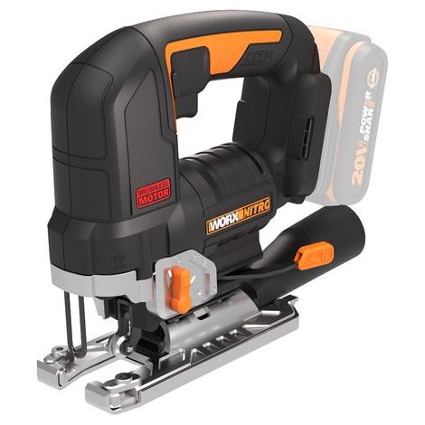 WORX Sierra de calar 20V  Power Share  WX542.9 Potente motor sin escobillas  3 posiciones, penduleo y tubo de aspiración  sin batería ni cargador  Caja de cartón (1/2)