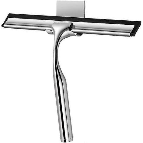 Douchetrekker voor glazen deuren met zelfklevende haken, roestvrijstalen douchetrekker voor tegels, douchewanden, badkamer, auto, glas, 24,5 cm raamtrekker (1/5)