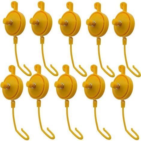 Ensemble de 10 supports réglables pour plantes d'intérieur, Yo-Yo-Yo, crochets rétractables (1/5)