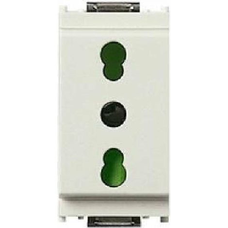 Vimar Idea 2X10/16A+E toma de dos polos Blanco 16203.
